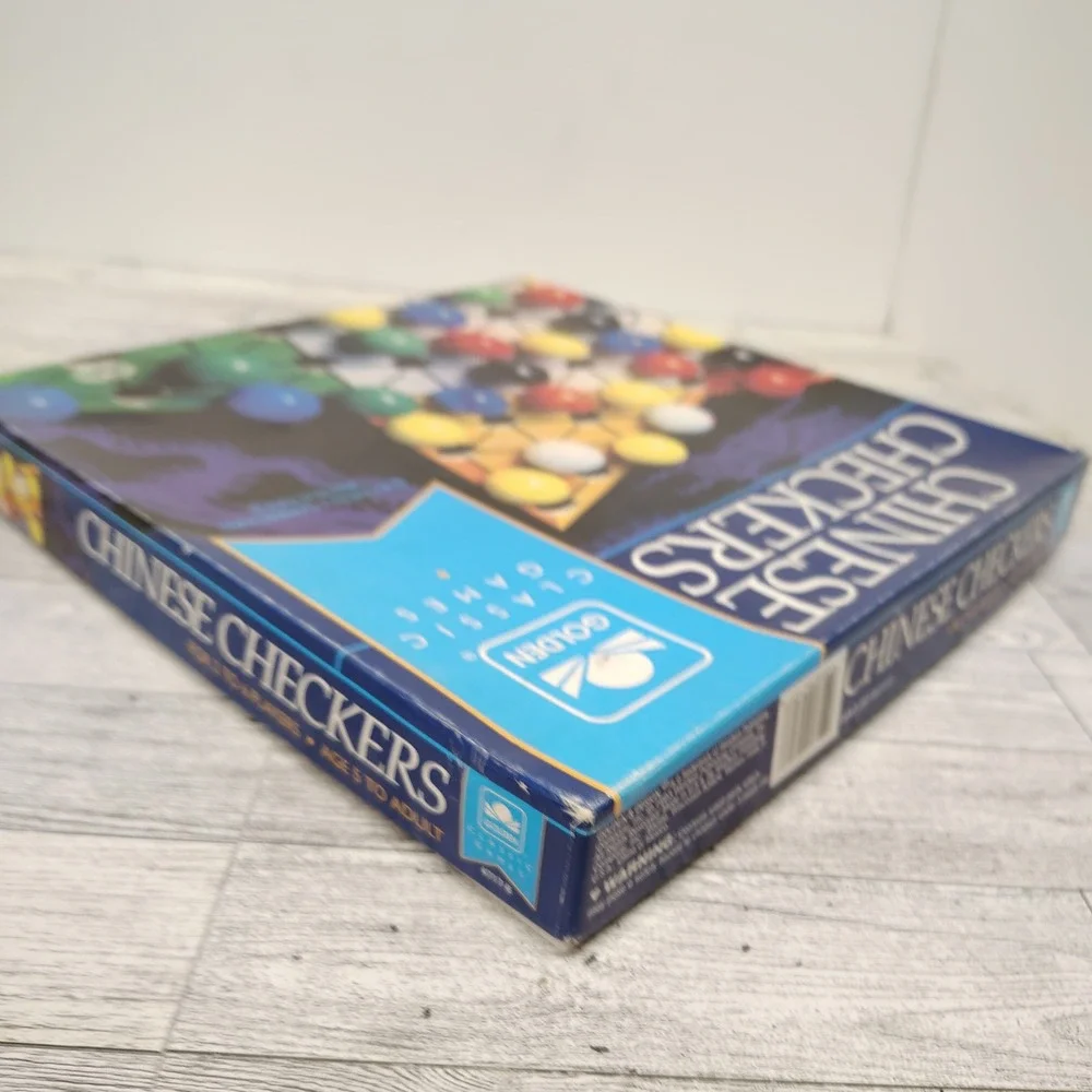 Golden Chinese Checkers Classic‎ Board Game 60 Marbles Gameboard Instructions